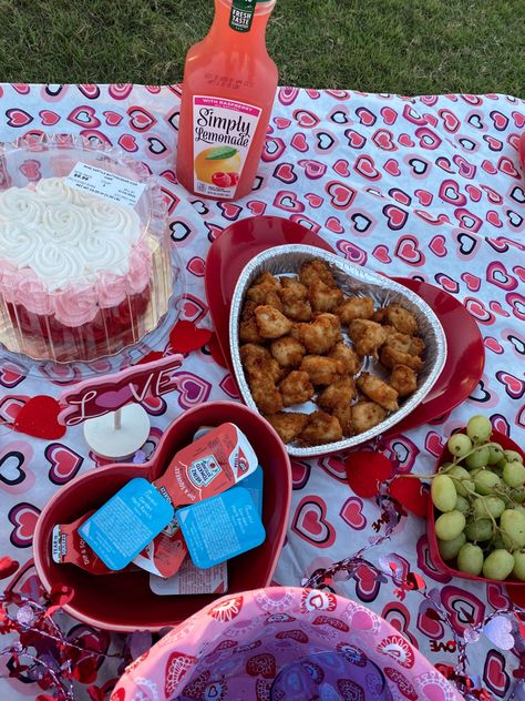 Galentines Party Decor Picnic, Galentines Picnic Outfit, Valentines Picnic Aesthetic, Valentines Day Picnic Aesthetic, Galantines Ideas Food, Galentines Picnic Ideas, Things To Do For Valentines Day, Galtines Party Ideas, Valentine’s Day Date