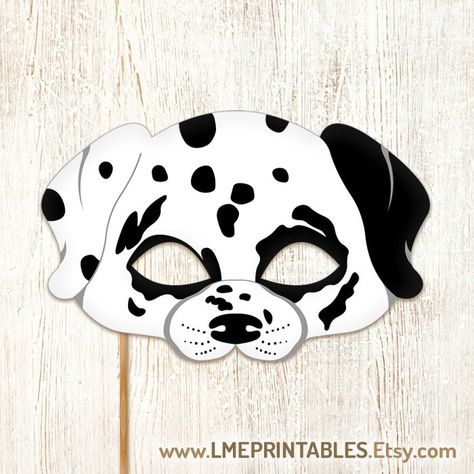 Dalmatian Dog Mask Printable Animal Childrens Halloween Masks Spotted Dog White Party Costume Birthday Carnival Adult Kid Storytelling Masks https://etsy.me/3ltpQN2 #Dalmatianmask #printabledogmask #dogcostume #dogparty #animalmasks #dalmatianparty #dogprintablemask Dalmatian Cake, Dalmatian Party, Printable Animal Masks, Mask Printable, Birthday Carnival, Mascaras Halloween, Printable Masks, Diy Costumes Women, Cute Masks