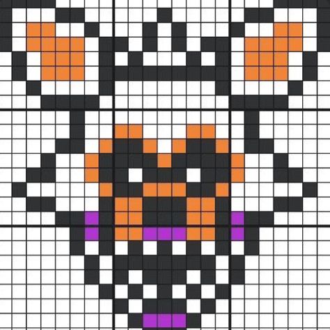 Fnaf Grid Pattern, Perler Bead Patterns Fnaf, Fnaf Pixel Art Grid, Pixel Art Fnaf, Fnaf Pixel Art, Lolbit Fnaf, Undertale Pixel Art, Graph Paper Designs, Pixel Art Pokemon