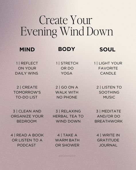 YOU CAN ONLY PICK 3! Which of these wind-down ideas are you going to go with from each category? 😍  #MindBodySoul #HolisticHealth#WellnessJourney #SelfCareSunday #NaturalLiving #HealingJourney #WholeHealth #HealthyMindset #CleanEating #BalanceLifestyle #SpiritualWellness #MindfulLiving #WellnessWarrior #EcoFriendlyLiving #InnerPeace #PositiveVibesOnly #NourishYourself #MindfulnessMatters #SelfLoveJourney #HealthIsWealth #GreenLiving #HealthyHabits Yoga Candles, Pick 3, Healthy Mindset, Positive Vibes Only, Spiritual Wellness, Eco Friendly Living, Balanced Lifestyle, Mind Body Soul, Mindful Living