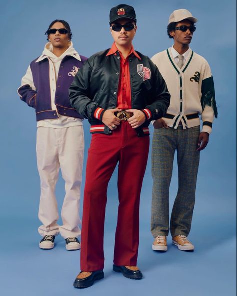 Leaguefits Nba, Denny Balmaceda, Varsity Jacket Outfit Mens, Letterman Jacket Outfit, Nba Streetwear, Varsity Outfit, Menswear Lookbook, Loafers Outfits, New Jack City