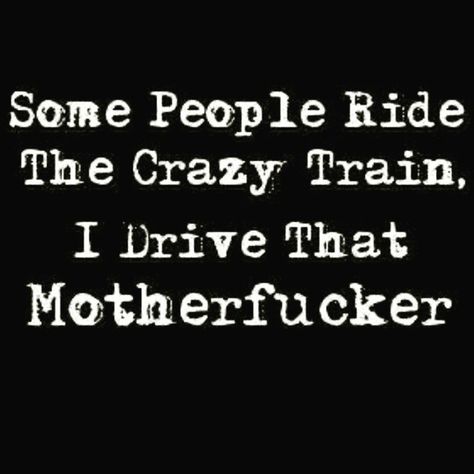 Train Quotes, I Drive, Crazy Train, Twisted Humor, E Card, The Crazy, Sarcastic Quotes, Bones Funny, Some People