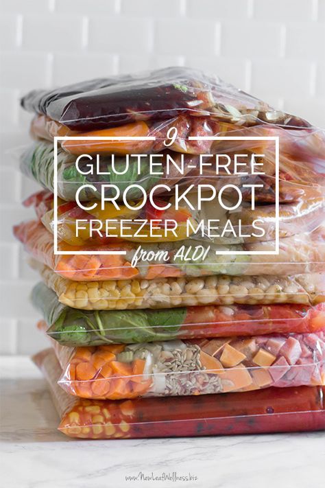 10 Free ALDI Freezer Meal Plans That Will Change Your Life Meals From Aldi, Gluten Free Crockpot, Gluten Free Freezer Meals, Freeze Meals, Crockpot Freezer Meals, Freezer Meal Planning, Paleo Crockpot, Gluten Free Living, Gluten Free Dairy Free Recipes