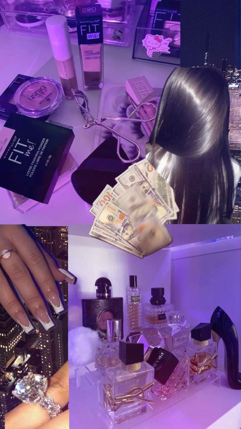 #downtowngirly #purple #girly #rich Baddie Aesthetic Black Women, Purple Girly Things, Purple Lifestyle, Healthy Black Hair, Get Rid Of Pimples, Rid Of Pimples, Skincare Hacks, School Bag Essentials, Acrylic Toes