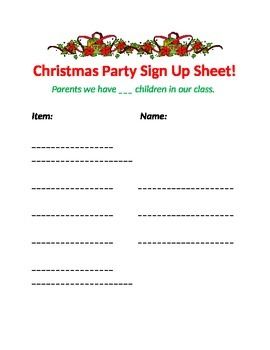 Christmas Party Sign Up Sheet! Christmas Party Sign Up Sheet, Christmas Party Sign, Kids Christmas Party, Preschool Class, Party Sign, Toddler Learning Activities, Toddler Learning, Party Signs, Christmas Signs