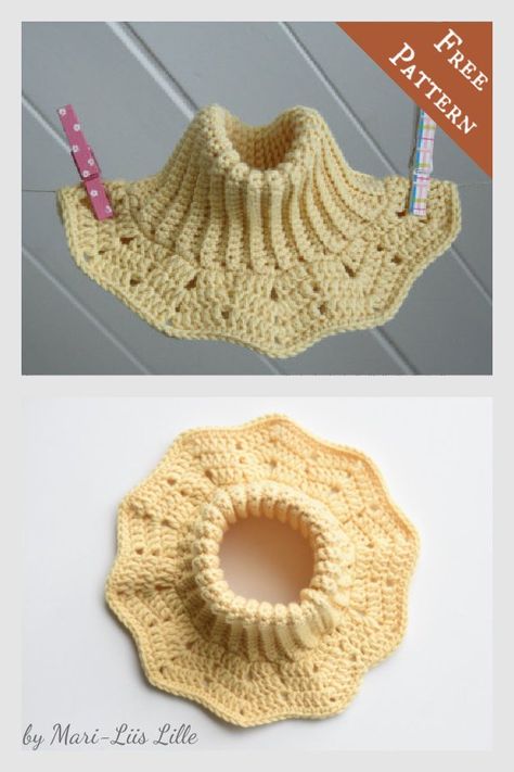 Kids Neck Warmer Free Crochet Pattern Col Crochet, Crochet Stocking, Crochet Neck Warmer, Crochet Cowl Pattern, Crochet Tops Free Patterns, Crochet Buttons, Haken Baby, Crochet Winter, Quick Crochet