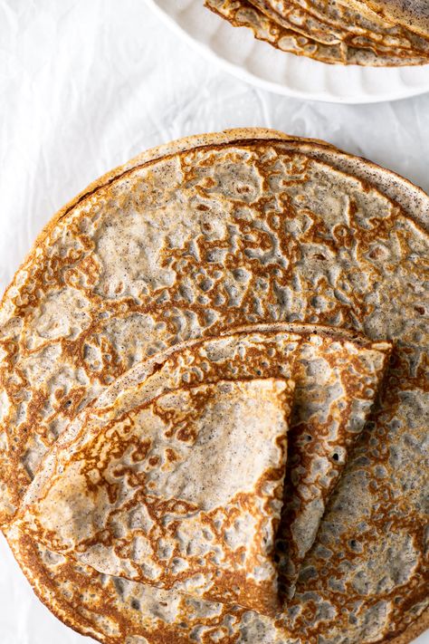 buckwheat clour crepes recipe Buckwheat Crepes, Buckwheat Recipes, Holiday Bread, Breakfast For A Crowd, Buckwheat Pancakes, Savory Crepes, Best Butter, Recipe Breakfast, Crepe Recipes