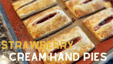 The recipe for these Strawberry and Cream Hand Pies - and the Buttery Pie Crust that also went live today - was originally in my first ebook offering As Strawberry Cream Pie Mcdonalds, Mcdonald's Strawberry Cream Pie, Mcdonalds Strawberry Cream Pie, Mcdonalds Holiday Pie, Strawberry Cream Pie Recipe, Strawberry Cream Pie, Pastries Recipes, Strawberry Cream Pies, Strawberry And Cream