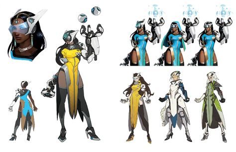 Symmetra Concept Art - Overwatch Art Gallery Overwatch Concept, Symmetra Overwatch, Overwatch Hero Concepts, Overwatch Drawings, Ajin Anime, Cyborgs Art, Character Design Sketches, Concept Art Character, Game Concept Art