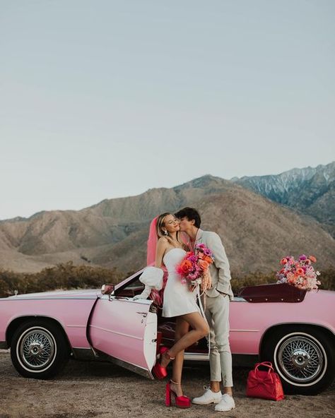 Samantha Grigg Photography on Instagram: "I decided my feed was missing some pink 💘 (and Palm Springs 😍) • • • retreat: @rideordieretreats floral + event design: @flowerdisco_ lead photographers: @itsmelrey @rachelartimephoto styling: @natalieejogray models: @savannahhmccrayy @ben_reid_ hair/makeup: @alexisthestylist888 veils: @janerhyanthecollection stationary: @with_bells_on_invites officiant: @ladylovebandit • • • #southcarolinaweddingphotographer #phoenixweddingphotographer #wildhairandha Las Vegas Wedding Photos, Casual Bridal Dress, Vegas Wedding Photos, A Line Bridal Gowns, Las Vegas Elopement, Floral Event Design, Wedding Vendor, Las Vegas Weddings, Utah Wedding Photographers