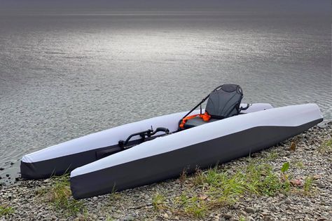 Kayak Catamaran, Kayak Design, Boat Organization, Pedal Kayak, Angler Kayak, Pedal Boat, Amphibious Vehicle, Kayak Boats, Ski Boats