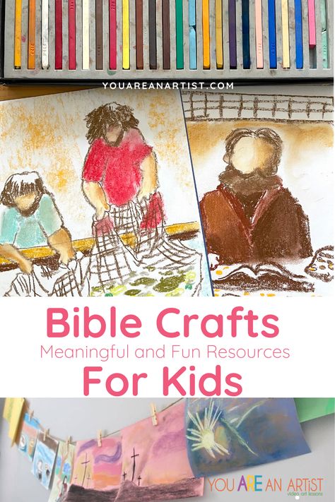 Bible Crafts For Kids: Meaningful and Fun Resources - You ARE an ARTiST! Bible Art For Kids, Resurrection Crafts, Old Testament Bible, Fun Art Projects, Mom Support, Bible Study For Kids, Bible Crafts For Kids, Art Lessons For Kids, Homeschool History