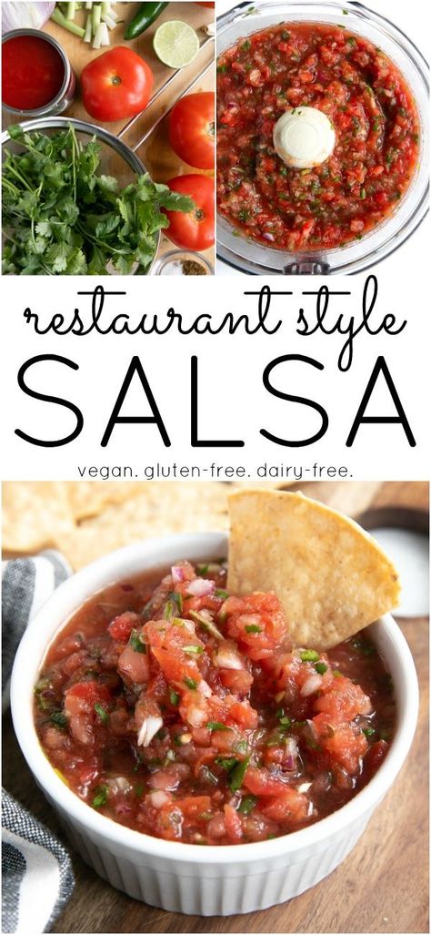 Breakfast Salsa, Easy Homemade Salsa Recipe, Restaurant Salsa, Make Salsa, Blender Salsa, Easy Homemade Salsa, Weigh Watchers, Fresh Salsa Recipe, Easy Salsa Recipe