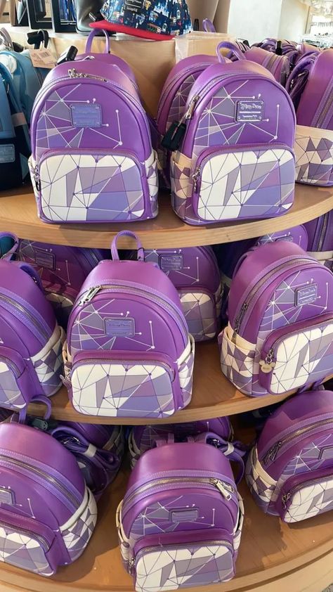 Great News - Disney Parks Loungefly Restocks are Here! Disney Parks Loungefly, Loungefly Display Ideas, Disney Loungefly Backpack, Lounge Fly, Marvel Backpack, Loungefly Backpack, Cute Disney Outfits, Purple Stuff, Cute Mini Backpacks