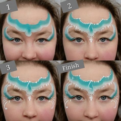 PhotoGrid_1423256731944 Tiara Tutorial, Mermaid Face Paint, Mime Face Paint, Split Cake, Japanese Tattoo Symbols, Face Painting Tutorials, Face Painting Easy, Art Optical, Kids Face Paint