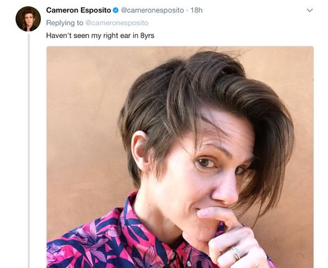 Side Mullet, Cameron Esposito, Queer Haircut, Alternative Lifestyle, Cut Off, Hair Cuts, Lifestyle, Hair