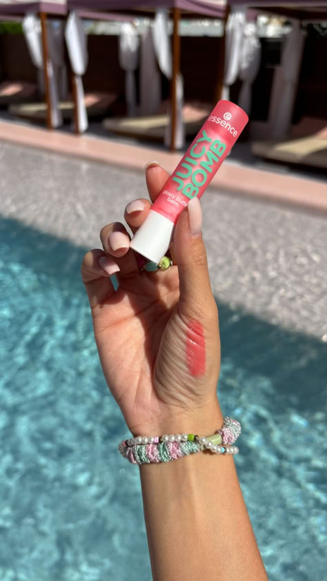 essence makeup, new essence lip balm, juicy bomb lip balm, trending lip balm, makeup must-haves Bettal Jucie Makeup, Essence Lip Butter, Lip Balm Essence, Eso Lip Balm, Juicy Balm Essence, Essence Lip Balm, Essence Juicy Balm, Juicy Bomb, Lip Trends