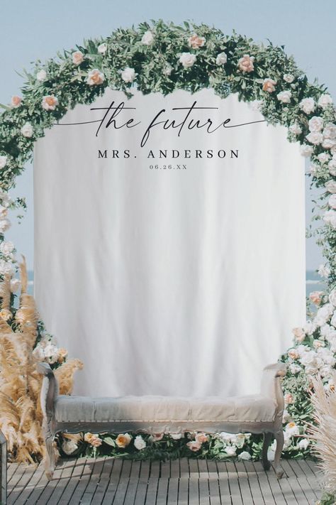 Classic The Future Mrs Bridal Shower Backdrop Bridal Shower Backdrop, Shower Backdrop, Shower Supplies, Bridal Shower, Shower