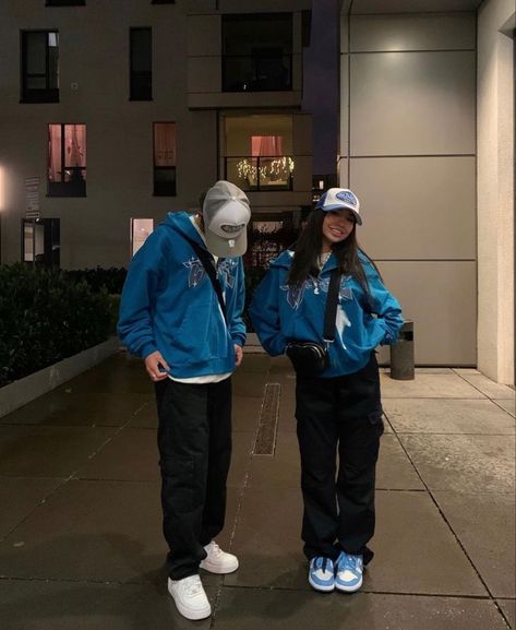 Matching Outfits For Couples Aesthetic, Matching Couple Outfits Aesthetic, Couple Outfits Streetwear, Matching Fits Couples, Couples Streetwear, Couple Streetwear, Streetwear Couple, Couple Outfits Matching, Calm Fits