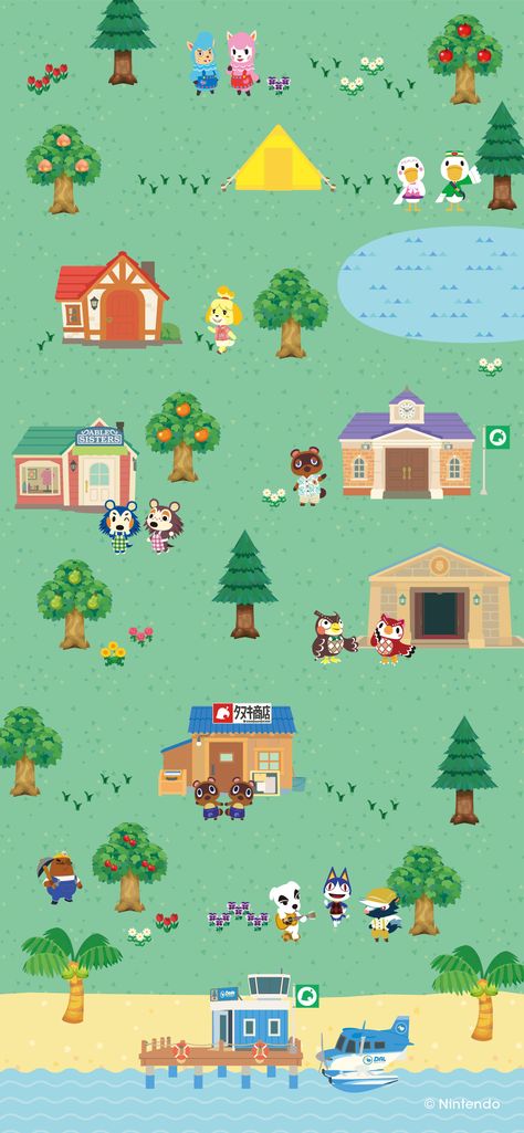 Acnh Wallpaper Phone, Iphone Wallpaper Animal Crossing, Nintendo Background Wallpapers, Animal Crossing Background Aesthetic, Acnh Fall Wallpaper, Acnh Iphone Wallpaper, Cute Nintendo Wallpaper, Kawaii Pattern Wallpaper, Animal Crossing Wallpaper Desktop