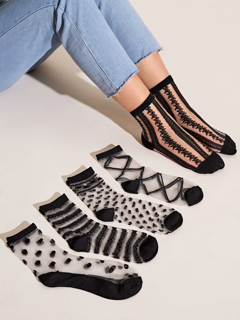 Diy Lace Socks, Mesh Socks, Knit Leg Warmers, Ankle Socks Women, Flared Sleeves Top, Lace Trim Top, Lace Socks, Printed Sleeveless Top, Women Socks