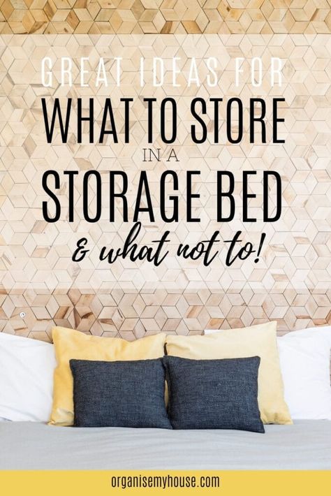 What to store in a storage bed (& what NOT to!) Best Storage Beds, Bed Ottoman, Under Bed Organization, Dress Storage, Bedroom Ottoman, Organized Bed, Bedroom Hacks, Under Bed Drawers, Bedding Inspiration