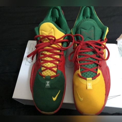 Custom Nike Paul George 5's - one of a kind Paul George Shoes, Nike Paul George, Custom Nike, Paul George, Custom Nikes, Sneaker Head, Basketball Shoes, Size 13, Basketball