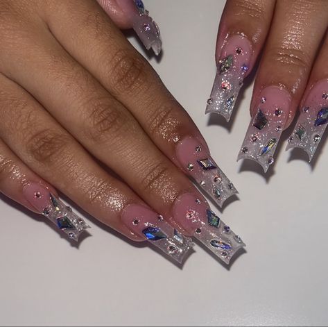 Nails Tech, Nails Board, Abstract Nail, Prom Nail, Simple Acrylic, Long Acrylic Nail Designs, Abstract Nail Art, Baddie Nails, Birthday Inspo