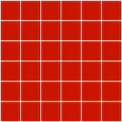 SusanJablon Bijou 22 2" x 2" Glass Mosaic Tile in Tomato Red Spa Tile, Tiles Color, Simple Bathroom Decor, Tile Edge, Diy Bathroom Remodel, Marble Surface, Tiles Wall, Square Tile, Pool Tile