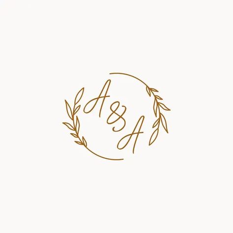 Aa Monogram, Wedding Initials Logo Design, Wedding Initials Logo, Initials Logo Design, Wedding Logo Monogram, Wedding Initials, Logo Design Ideas, Wedding Logo, Monogram Logo Design