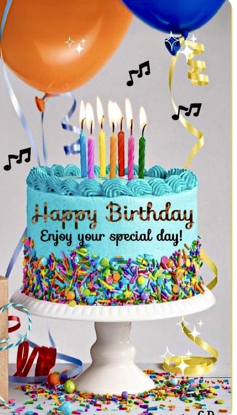 Free Happy Birthday Images, Birthday For Friend, Beach Gnomes, Special Happy Birthday Wishes, Happy Birthday Flower Cake, Animated Happy Birthday Wishes, Happy Birthday Wishes For A Friend, Cake With Candles, Animated Emojis