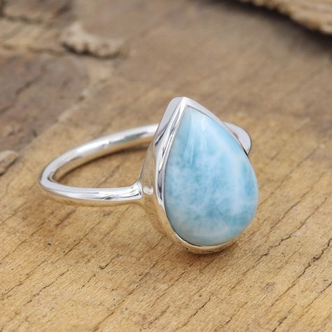 Larimar Ring, Solid Silver Ring, Genuine Larimar Ring, Gemstone Ring, Birthstone Ring, Women's Rings, Solitaire Rings, Best Gift For Her  Larimar Ring is a true beauty, featuring a genuine Larimar gemstone set in solid silver. This Birthstone Ring is perfect for women who love unique and elegant jewelry pieces. The Solitaire design adds a touch of sophistication, making it the best gift for her on any special occasion. Elevate your accessory game with this exquisite piece from our collection of Rings Solitaire, Larimar Ring, Larimar Rings, Solitaire Rings, Women's Rings, Ring Birthstone, Promise Rings For Her, Best Gifts For Her, Statement Ring Silver