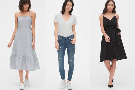 Gap’s Discounted Clothing Just Got Even Cheaper — Shop Shirts for $6 and Dresses for $13 30 Percent Off, And Dresses, This Weekend, Shirt Shop, One Shoulder Dress, Gap, Summer Dresses, Dresses, Clothes