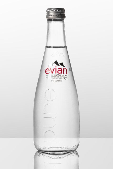 Evian Water Bottle, Evian Water, Water Glass Bottle, Water Bottle Mockup, Aqua Bottle, Mineral Water Bottle, Natural Mineral Water, Water Packaging, Photo Elements