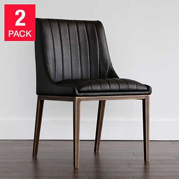 Halden Black Chair 2-pack End Dining Chairs, Chairs Vintage, Porch Chairs, High Back Dining Chairs, Comfortable Office Chair, Black Dining Chairs, Black Chair, Chair Bed, Modern Colors