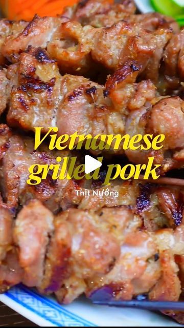 Sylvia Nguyen | ✨Reposting this easy Vietnamese Lemongrass Grilled Pork recipe to kick off the BBQ season 🍖😋!   📍INGREDIENTS - 2 lb pork shoul... | Instagram Lemongrass Pork, Grilling Recipes Pork, Vietnamese Grilled Pork, Vietnamese Pork, Pork Skewers, Ground Pork Recipes, Filipino Dish, Healthy Low Calorie Meals, Skewer Recipes