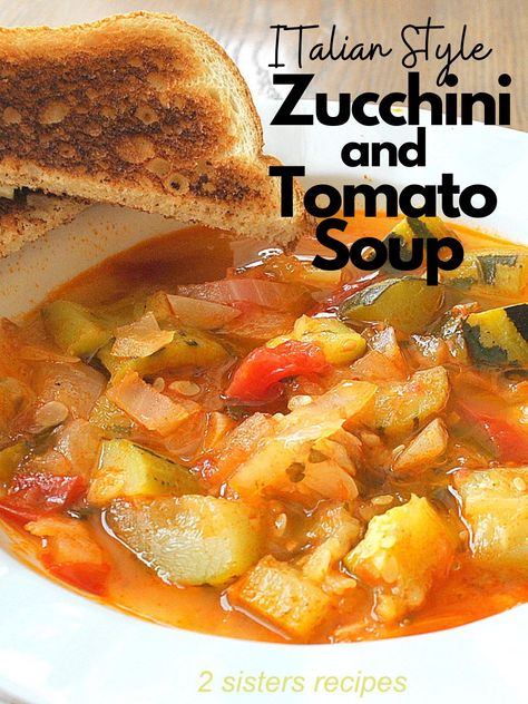 Italian Zucchini Soup, Tomato Zucchini Soup, Zucchini Tomato Soup, Zucchini Stew, Chopped Zucchini, Lentil Potato Soup, Zucchini And Tomato, Light Soup, Italian Zucchini