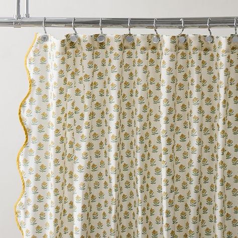 shower curtain | West Elm Grandmillenial Shower Curtain, West Elm Shower Curtain, Fun Guest Bathroom Ideas, College Bathroom, Apartment Needs, Long Shower Curtains, Colorful Shower Curtain, Girly Pop, Timeless Bathroom