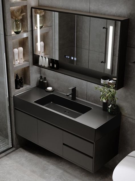 bathroom cabinet - Google-leit Bathroom Basin Design, Modern Sink Vanity, Gold Dining Chairs, Bathroom Cabinets Designs, Bathroom Design Layout, Bathroom Vanity Designs, Gold Dining, Washbasin Design, Washroom Design