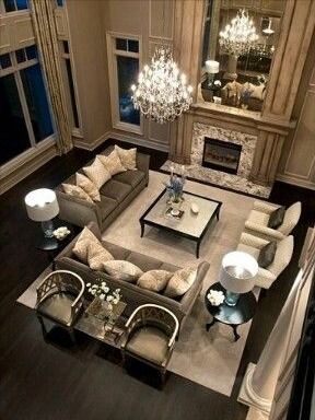 Luxurious Interior Design, Sala Grande, Living Room Furniture Arrangement, Open Concept Living Room, Furniture Placement, Trendy Living Rooms, Chic Living Room, Livingroom Layout, Furniture Layout