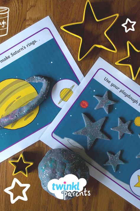 Space Playdough Mats, Galaxy Playdough, Space Playdough, Make Your Own Playdough, Basketball Crafts, Planets In The Solar System, Preschool Homeschooling, About Planets, Summer Holiday Activities