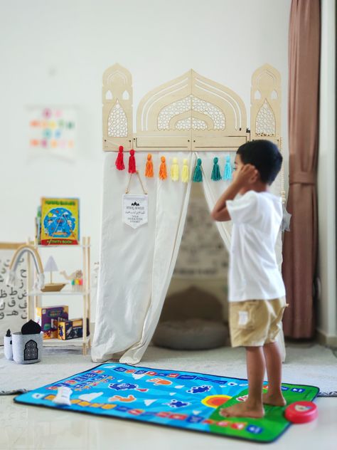 My Salah Mat is an interactive prayer mat for kids. Salah Corner, Alphabet Party, Ramadan Ideas, Prayer For Son, Prayer Corner, Prayer Mat, Arabic Alphabet, Prayer Room, Inspirational Prayers