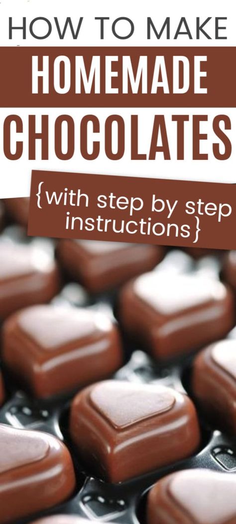 Candy Molds Recipes, Homemade Chocolate Candy Recipes, Chocolate Molds Recipe, Homemade Chocolate Candy, Homemade Chocolates, Cookies Cupcake, Make Your Own Chocolate, Chocolate Candy Recipes, Chocolate Recipes Homemade