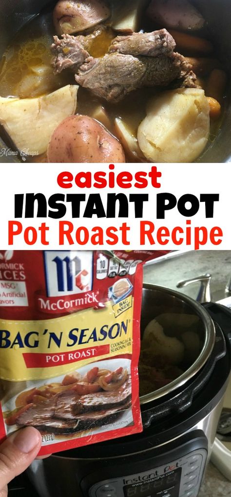 Easiest Instant Pot Pot Roast Recipe - so simple and delicious!! Instant Pot Roast Recipe, Instant Pot Pot Roast Recipe, Instant Pot Roast, Rv Meals, Pot Roast Seasoning, Crockpot Pot Roast, Rv Cooking, Instapot Meals, Instant Pot Pot Roast