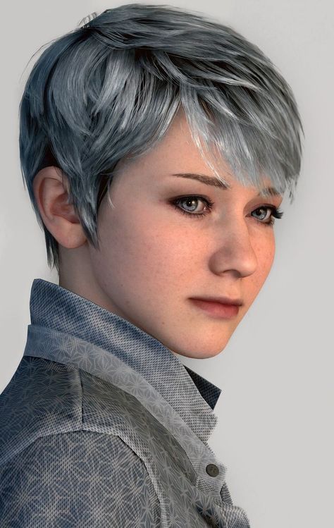 Detroit Become Human Aesthetic, Kara Detroit Become Human, Short Messy Hair, Human Aesthetic, Hair White, Messy Hair, Detroit Become Human, Human, Photographer