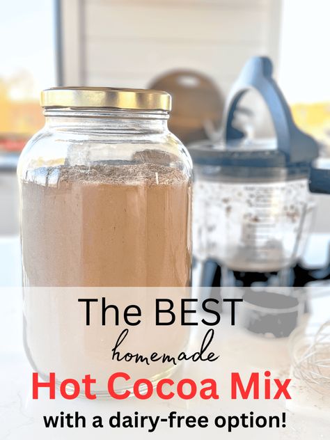 The Best From Scratch Hot Chocolate Mix {dairy free option} Non Dairy Hot Chocolate Mix Recipe Dry, Non Dairy Hot Cocoa Mix Recipe, Dairy Free Cocoa Mix Recipe, Dairy Free Hot Chocolate Mix Recipe, Dairy Free Hot Cocoa Mix Recipe, Roast Beef Lunch, Organic Hot Chocolate, Gluten Free Hot Chocolate, Homemade Gatorade