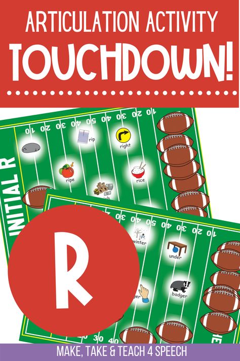 Your students will love learning to produce the r phoneme correctly with these interactive digital articulation activities! Fun for our little football fans and for teletherapy! R Articulation Activities, Articulation Games, Articulation Activities, Love Learning, Speech Path, Football Lovers, Grad School, Boom Cards, Digital Activities