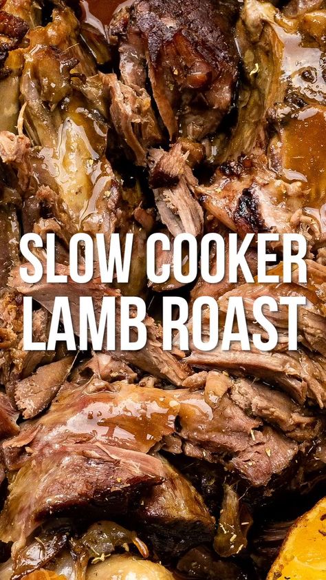 Slow Cooker Leg Of Lamb, Slow Cooker Lamb Roast, Lamb Roast Recipe, Lamb Shank Recipe, Slow Roast Lamb, Slow Cooker Lamb, Lamb Chop Recipes, Roast Lamb, Slow Cooker Roast