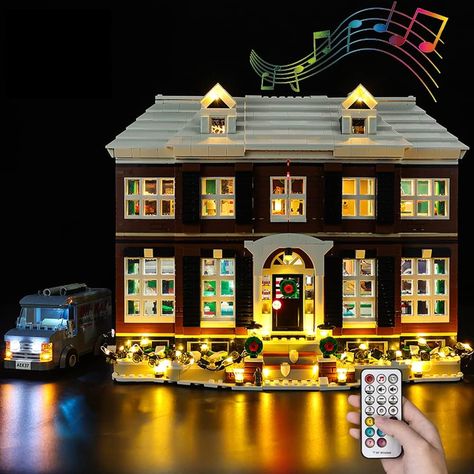 LED Light Kit: This light kit is specially designed for Lego 21330 Home Alone. Please note that only LED Light, Building Block Model is NOT Included ! ! Lego Home Alone, Lego Home, Christmas Drama, Lego Led, Light Brick, Lego Christmas, Vintage Lego, Sound Boxes, Rechargeable Light