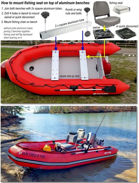 Diy Boat Seats, Inflatable Rafts, Fishing Chair, Diy Boat, Boat Seats, Inflatable Kayak, Inflatable Boat, Nuts And Bolts, Simple Diy